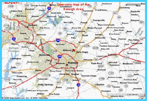 raleigh north carolina map.